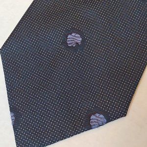 Valentino 100% Silk Necktie, Navy